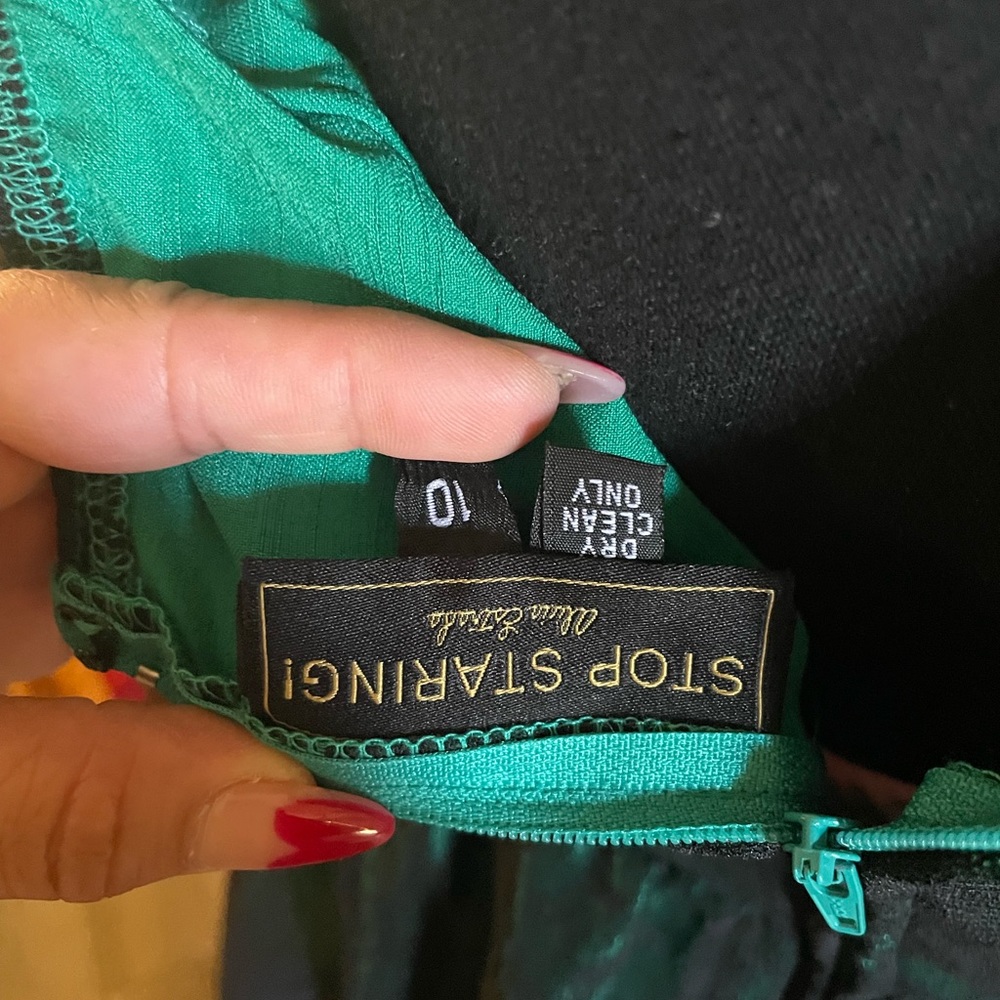 Gorgeous emerald green Stop Staring dress.